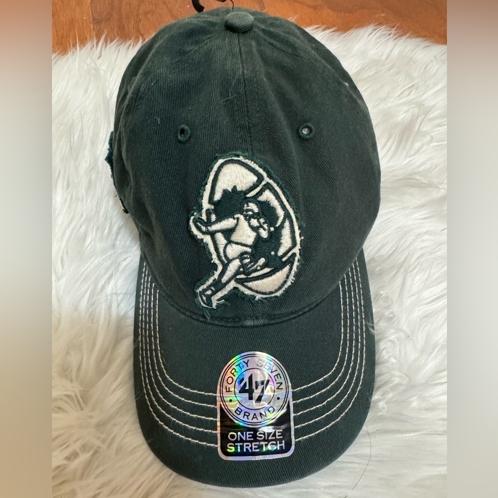 Green Bay Packers NFL '47 Dark Green Stitched Script Logo Ball Cap Hat One Size - Picture 2 of 10